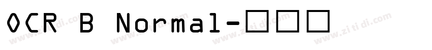 OCR B Normal字体转换